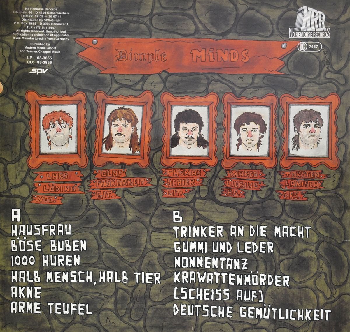 DIMPLE MINDS - Trinker an die Macht back cover